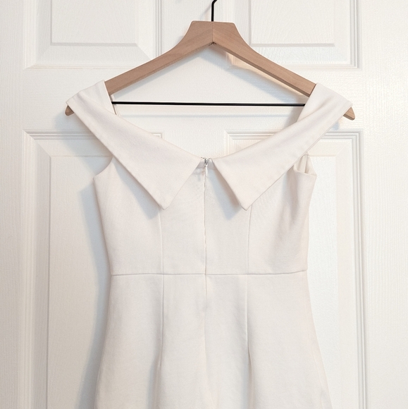 Lulu's Chic White Off The Shoulder Sweetheart Side Slit Bodycon Dress XS - Picture 7 of 11